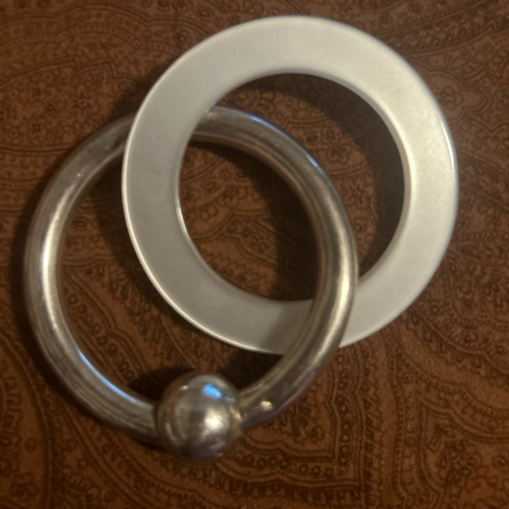 Vintage Lunt Sterling Silver Baby Rattle Bead Ball #1171
